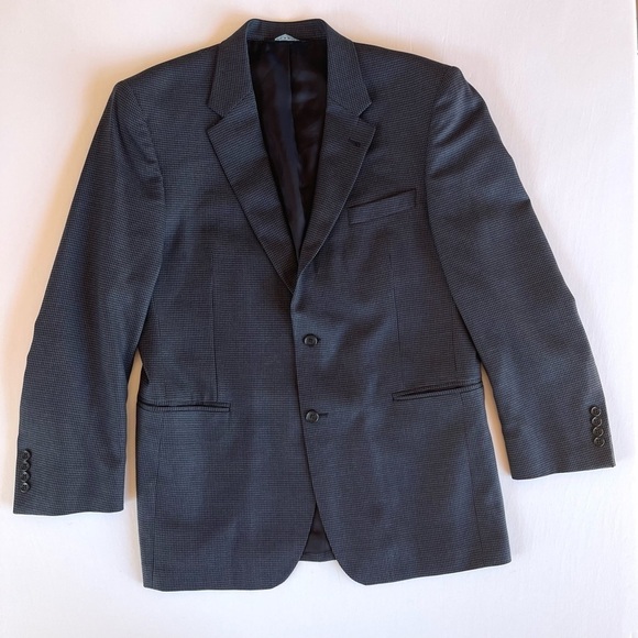 Jos A Bank Signature Collection Houndstooth Wool Blazer Sport Coat 42R - Picture 9 of 15